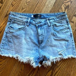 Kut from the Cloth acid washed denim shorts